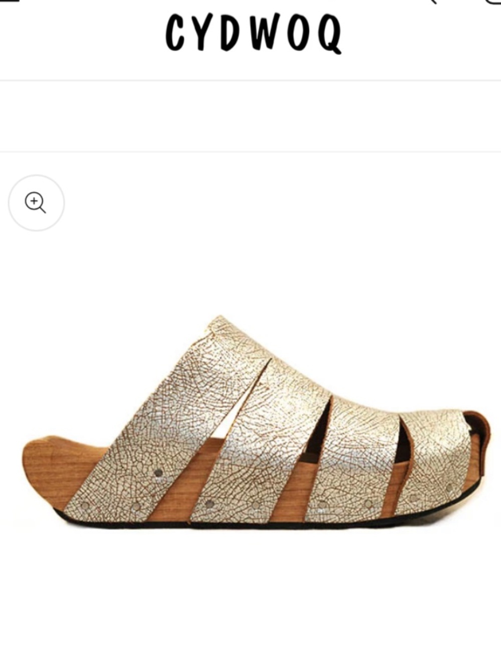 Cydwoq Poseidon Handmade Leather Slide Sandals Artisan Comfort Shoes Size 38